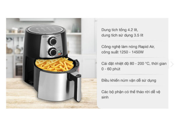 Nồi chiên không dầu Sharp KF-AF42MV-ST 4.2 lít