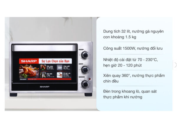Lò nướng Sharp EO-A323RCSV-ST 32 lít