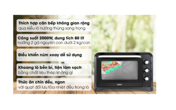 Lò nướng Sanaky LN.VH809S2D 80 lít