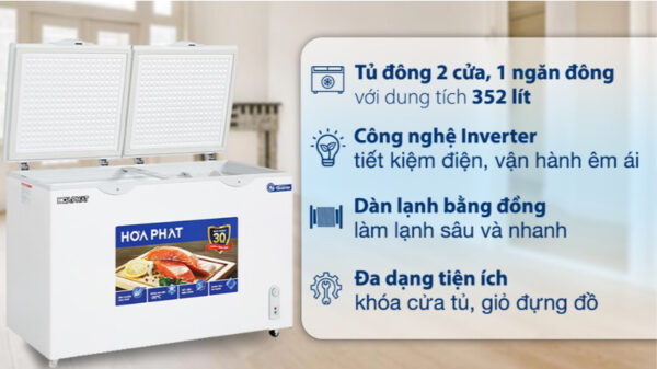 Tủ đông Hòa Phát Inverter 352 Lít HPF AD8352