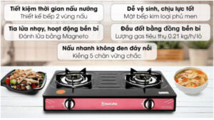Bếp ga đôi Sakura SA-2181EB