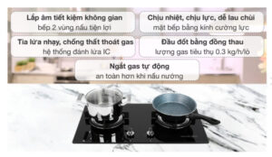 Bếp ga âm Sakura SG-2525GB