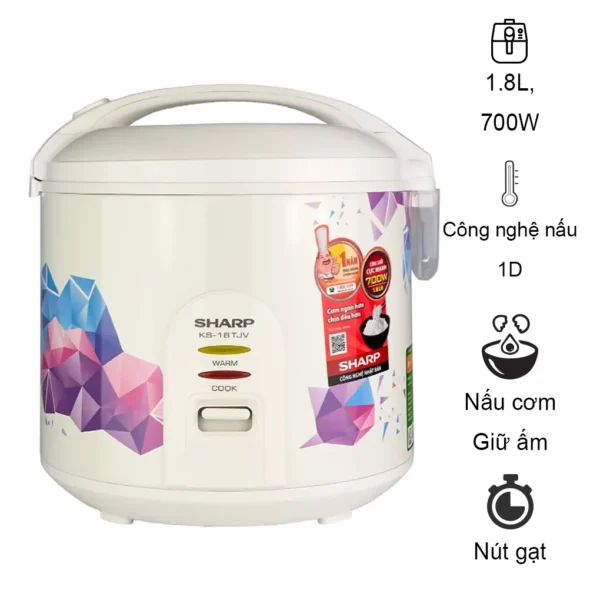 Nồi Cơm Điện Sharp 1.8 Lít KS-18TJV