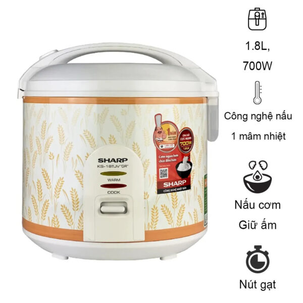 Nồi Cơm Điện Sharp KS-18TJV "GR" 1.8 lít