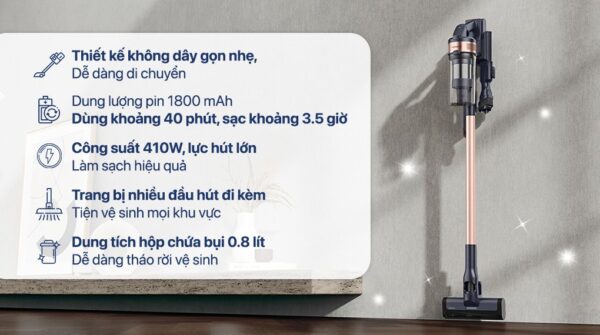 Máy hút bụi không dây Samsung VS15A6031R1/SV