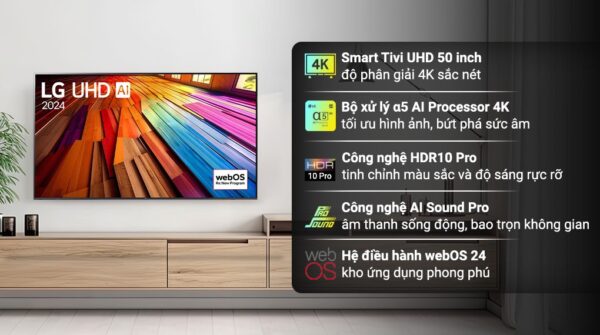 Smart Tivi LG 4K 50 inch 50UT8050PSB