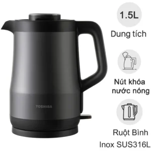 Bình Đun Siêu Tốc Chống Tràn Toshiba KT-15DRTVN(H) 1.5 Lít