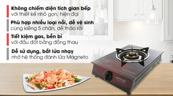 Bếp ga đơn Sunhouse SHB212KG
