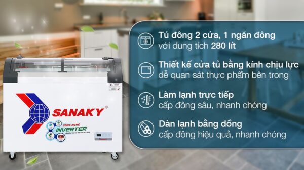 Tủ Đông Sanaky Inverter 280 lít VH-3899K3