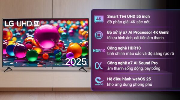 Smart Tivi LG AI 4K 55 inch 55UA8450PSA
