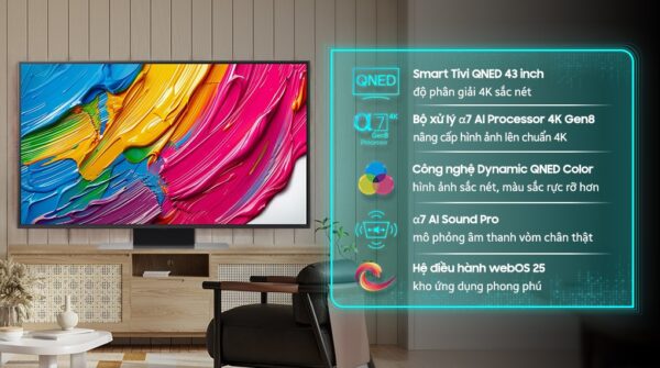 Smart Tivi QNED LG AI 4K 43 inch 43QNED81ASA