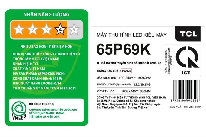 Google Tivi TCL AI 4K 65 inch 65P69K - Ảnh 4