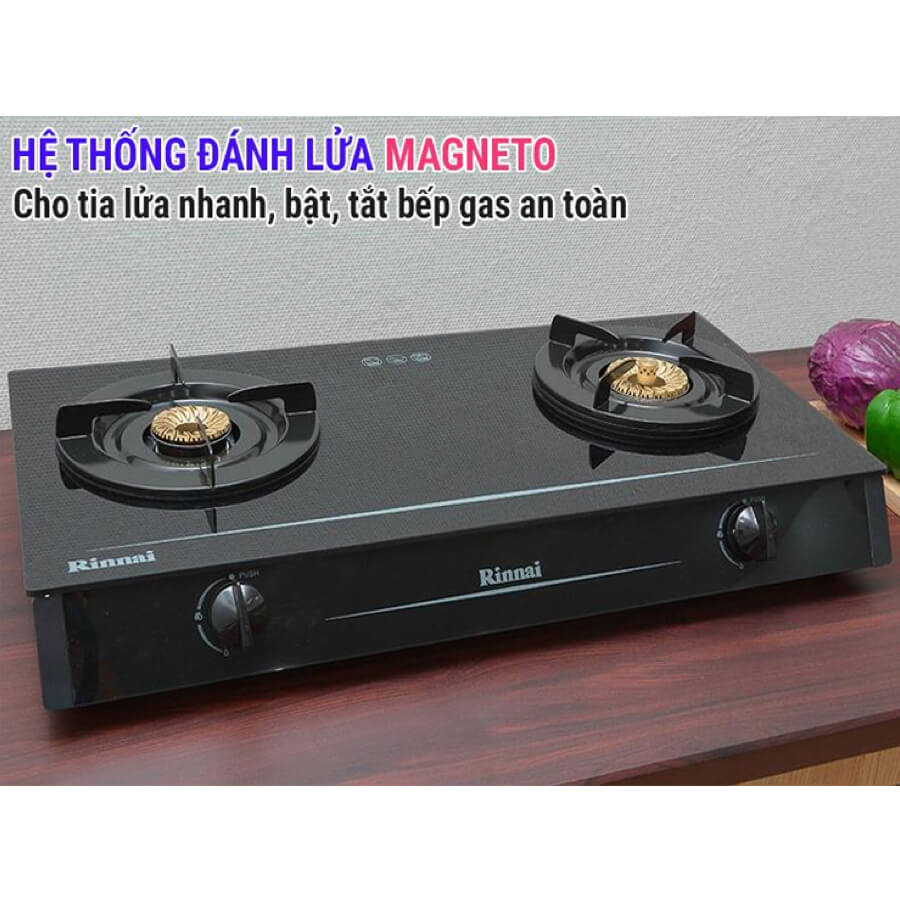 BẾP GAS RINNAI RV-6DOUBLE GLASS(L) - Ảnh 3