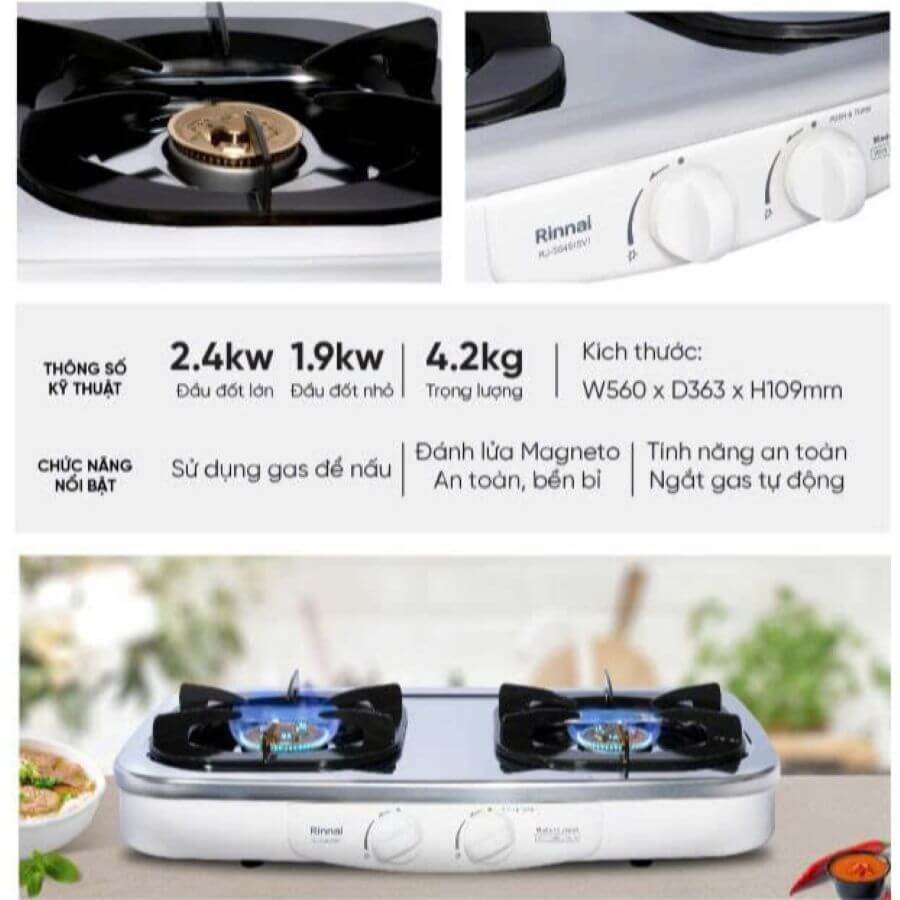 BẾP GAS RINNAI RJ-554S(SV) - Ảnh 2