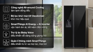 Tủ lạnh Samsung Inverter 634 lít Side By Side RS80F65J2BSV