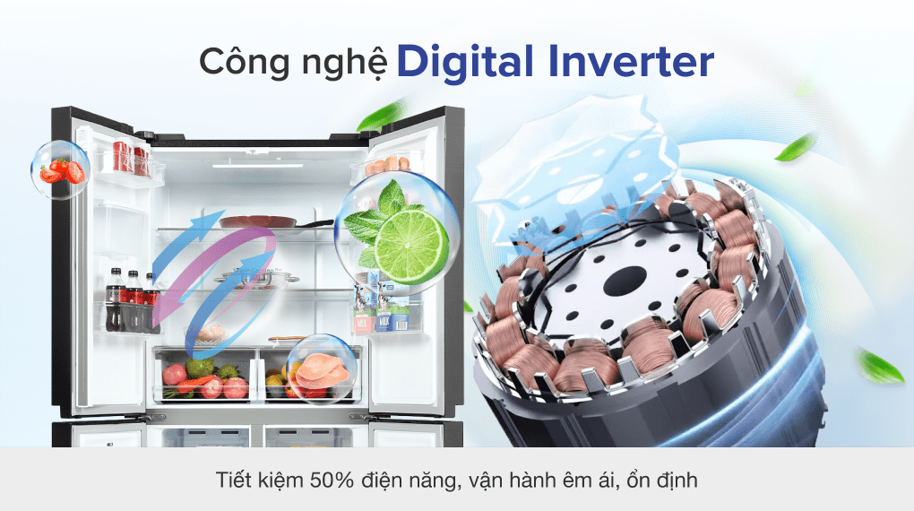 Tủ lạnh Samsung Inverter 488 lít Multi Door RF48A4010B4/SV - Ảnh 3