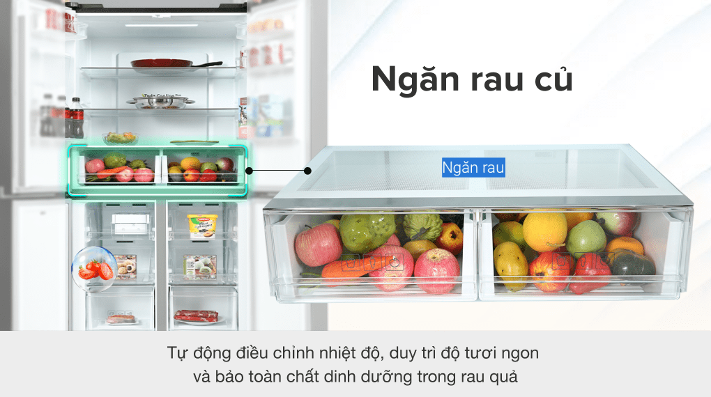 Tủ lạnh Samsung Inverter 488 lít Multi Door RF48A4010B4/SV - Ảnh 4