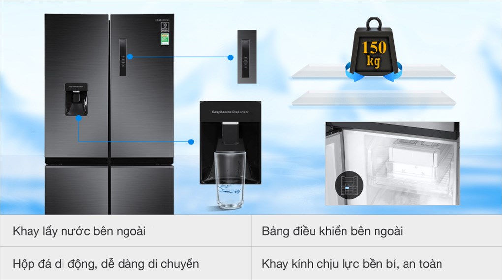 Tủ lạnh Samsung Inverter 488 lít Multi Door RF48A4010B4/SV - Ảnh 6