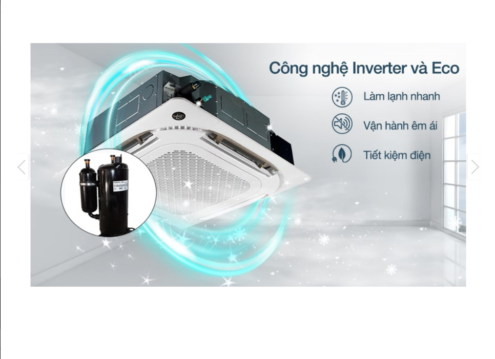 Máy lạnh âm trần 2 chiều Midea 5 HP MCD1-50HRDN1 - Ảnh 3
