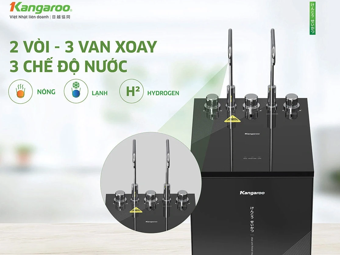 Máy lọc nước Kangaroo Hydrogen nóng lạnh 12 lõi KG12S19H3 - Ảnh 5