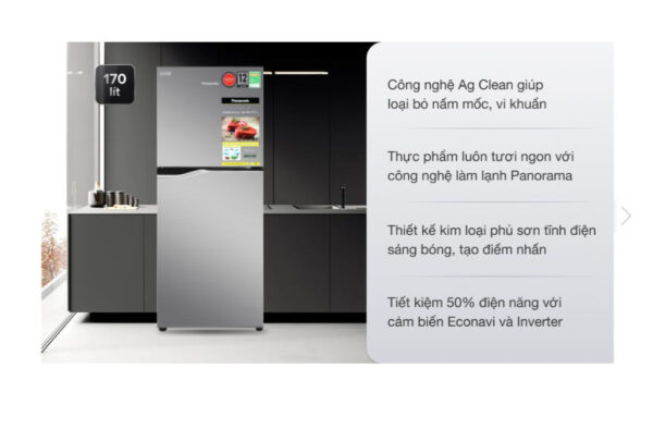 Tủ lạnh Panasonic Inverter 170 lít NR-BA190PPVN