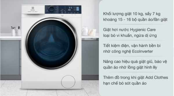 Máy giặt sấy Electrolux EWW1024P5WB 10/7kg
