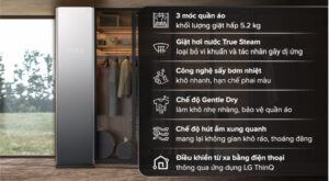 Tủ chăm sóc quần áo thông minh LG Styler Inverter 3 móc S3MFC