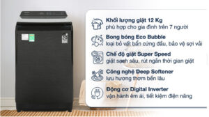 Máy giặt Samsung Inverter 12 kg WA12CG5745BVSV
