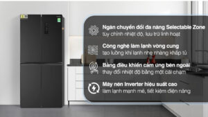 Tủ lạnh Hitachi Inverter 466 lít Multi Door HR4N7522DSDXVN