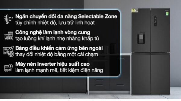 Tủ lạnh Hitachi Inverter 464 lít Multi Door HR4N7520DSWDXVN