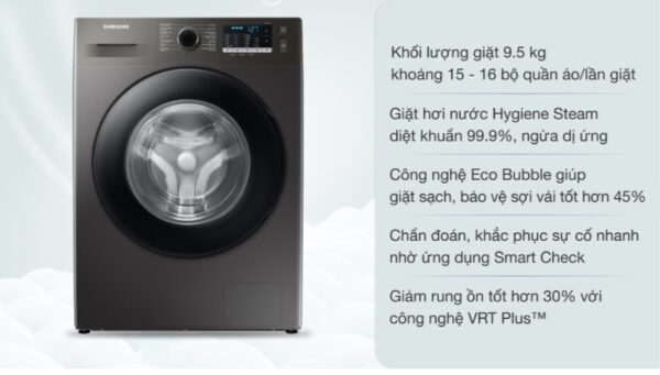 Máy giặt Samsung Inverter 9.5 kg WW95TA046AX/SV