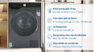 Máy giặt Samsung Inverter 10 kg WW10TP44DSB/SV