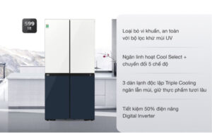 Tủ lạnh Samsung Inverter 599 lít Multi Door Bespoke RF60A91R177/SV