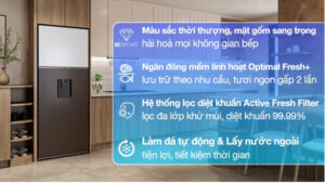 Tủ lạnh Samsung Inverter 382 lít Bespoke RT38CB6784C3SV