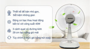 Quạt bàn Senko 3 cánh B1213 40W