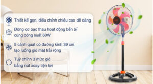 Quạt đứng Senko 5 cánh DTS1609 60W