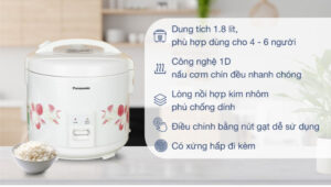 Nồi cơm nắp gài Panasonic 1.8 lít SR-MVN18FRAX