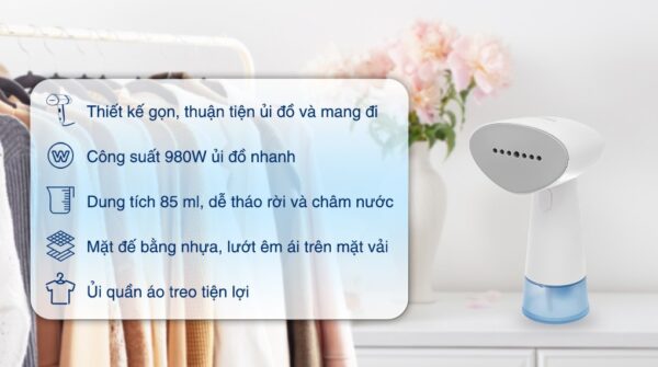 Bàn ủi hơi nước cầm tay Philips STH1000/10 980W