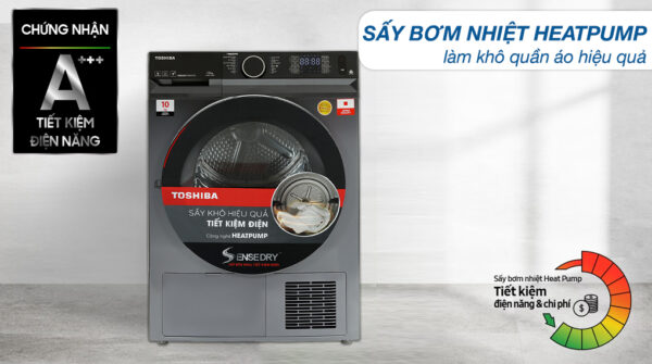 Máy sấy bơm nhiệt Toshiba 10 kg TD-BK110GHV(MK)
