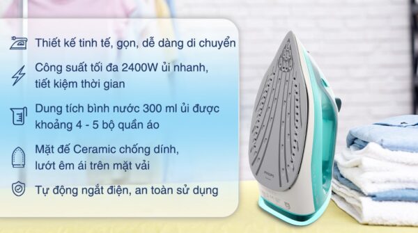 Bàn ủi hơi nước Philips DST3030/70 2400W