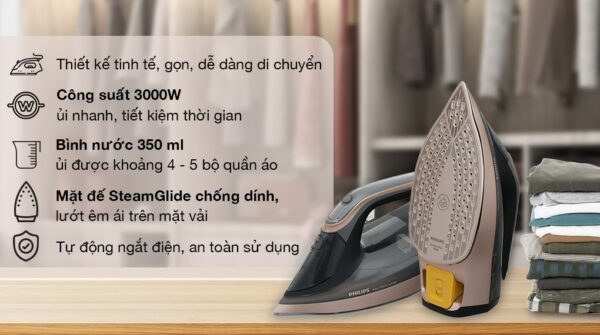 Bàn ủi hơi nước Philips DST8041/80 3000W