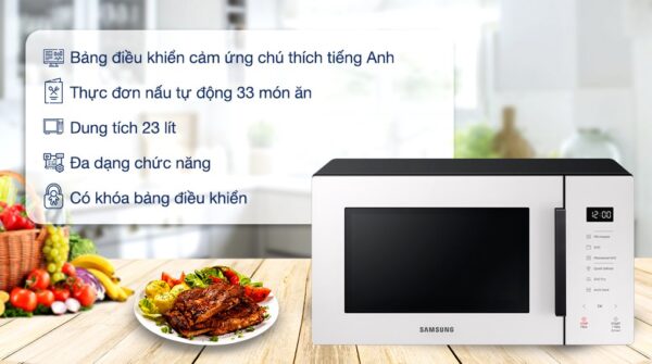 Lò vi sóng có nướng Samsung MG23T5018CE/SV 23 lít