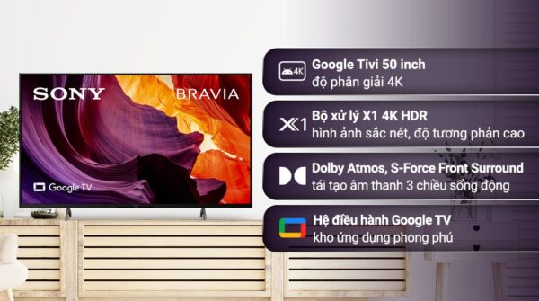 Google Tivi Sony 4K 50 inch KD-50X81DK