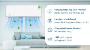 Máy lạnh Midea Inverter 1 HP MSAGA-10CRDN8