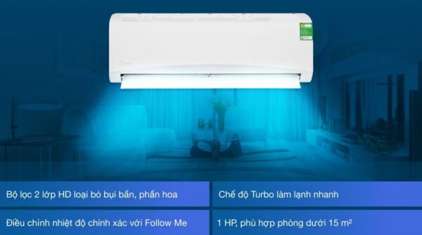 Máy lạnh Midea 1 HP MSAFA-10CRN8