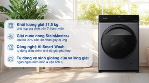 Máy giặt Panasonic Inverter 11.5 kg NA-V115FA1LV
