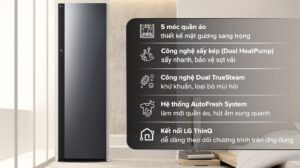 Tủ chăm sóc quần áo thông minh LG Styler Inverter 5 móc SC5GMR80H