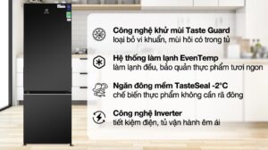 Tủ lạnh Electrolux Inverter 335 Lít EBB3702K-H