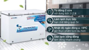 Tủ đông Alaska Inverter 312 lít BCD 5068CI