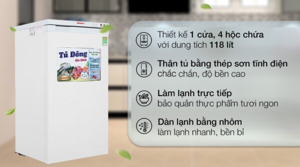 Tủ đông Sanaky 118 lít TD.VH160VD